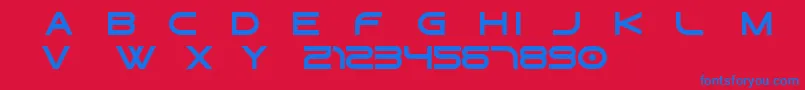 Gtek   Regular Free Font – Blue Fonts on Red Background