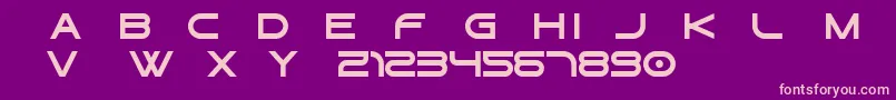 Gtek   Regular Free Font – Pink Fonts on Purple Background