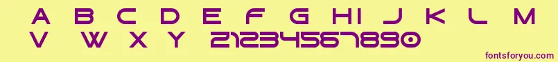 Gtek   Regular Free Font – Purple Fonts on Yellow Background