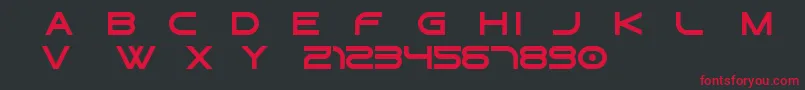 Gtek   Regular Free Font – Red Fonts on Black Background