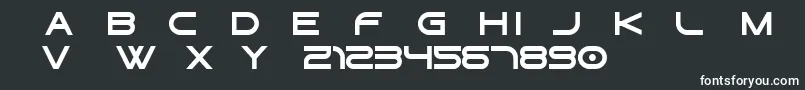 Gtek   Regular Free-fontti – valkoiset fontit mustalla taustalla