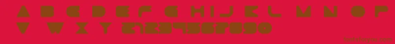 Gtek Minimal otf Font – Brown Fonts on Red Background