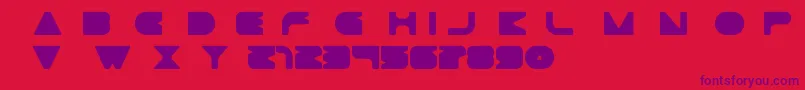 Gtek Minimal otf Font – Purple Fonts on Red Background