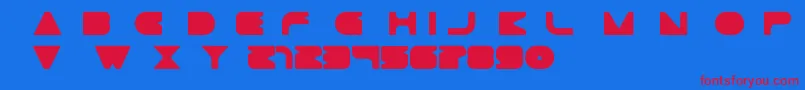 Gtek Minimal otf Font – Red Fonts on Blue Background