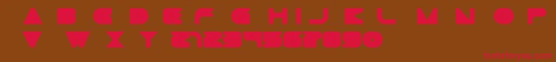 Gtek Minimal otf Font – Red Fonts on Brown Background