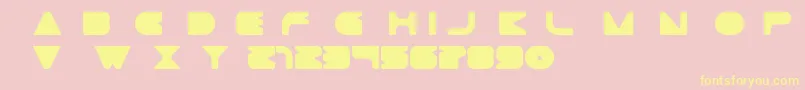 Gtek Minimal otf Font – Yellow Fonts on Pink Background