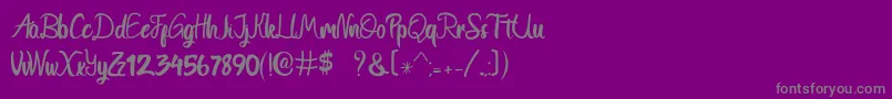 Gtoles Font – Gray Fonts on Purple Background