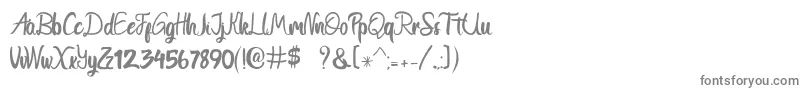 フォントGtoles – 白い背景に灰色の文字