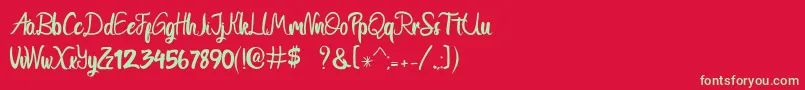 Шрифт Gtoles – зелёные шрифты на красном фоне