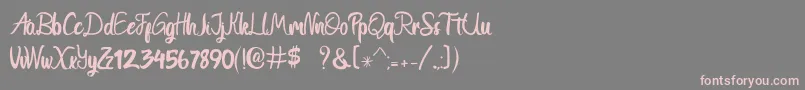 Gtoles Font – Pink Fonts on Gray Background