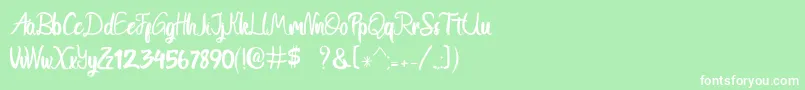 Gtoles Font – White Fonts on Green Background