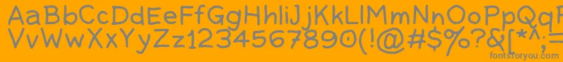 Guacamole Quickstep v2p00 Font – Gray Fonts on Orange Background