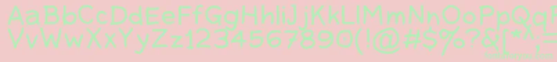 Guacamole Quickstep v2p00-Schriftart – Grüne Schriften auf rosa Hintergrund