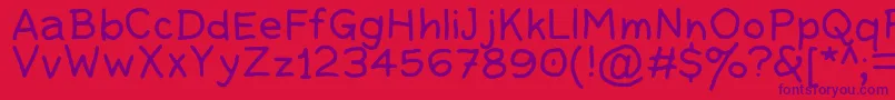 Guacamole Quickstep v2p00 Font – Purple Fonts on Red Background