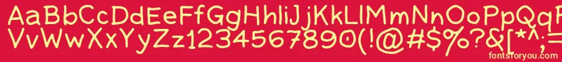 Guacamole Quickstep v2p00 Font – Yellow Fonts on Red Background