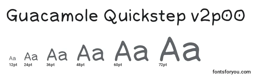 Размеры шрифта Guacamole Quickstep v2p00