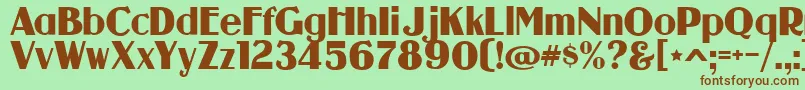 guanine Font – Brown Fonts on Green Background