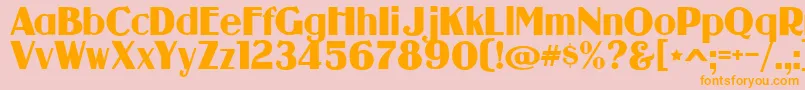 guanine Font – Orange Fonts on Pink Background