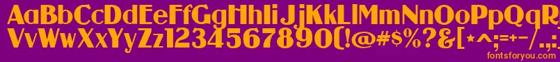 guanine Font – Orange Fonts on Purple Background