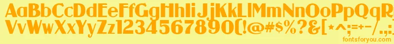 Шрифт guanine – оранжевые шрифты на жёлтом фоне