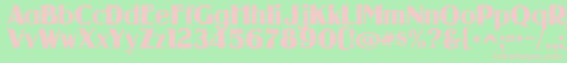 guanine-fontti – vaaleanpunaiset fontit vihreällä taustalla
