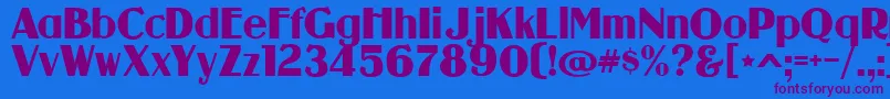 guanine Font – Purple Fonts on Blue Background