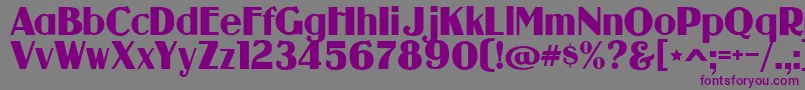 guanine-fontti – violetit fontit harmaalla taustalla