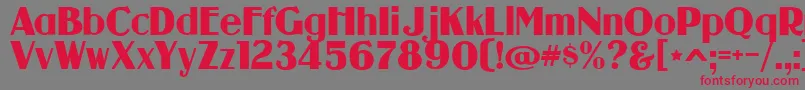 guanine Font – Red Fonts on Gray Background