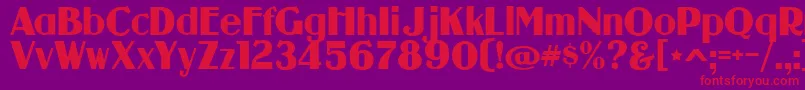 guanine-Schriftart – Rote Schriften auf violettem Hintergrund