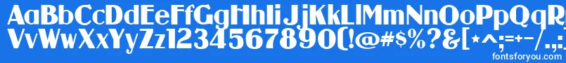 Шрифт guanine – белые шрифты на синем фоне