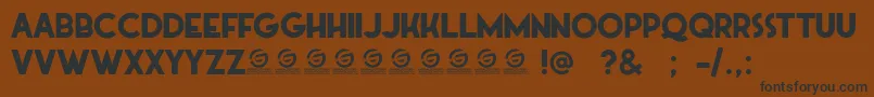 GUARALDO PERSONAL USE Font – Black Fonts on Brown Background