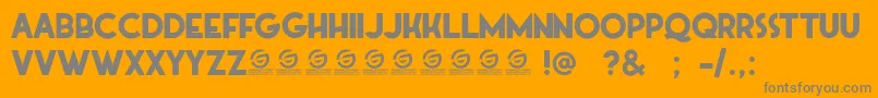 GUARALDO PERSONAL USE Font – Gray Fonts on Orange Background