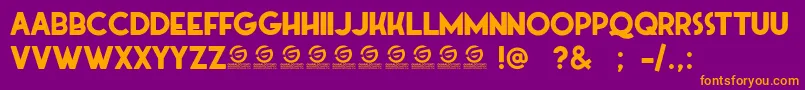 GUARALDO PERSONAL USE Font – Orange Fonts on Purple Background