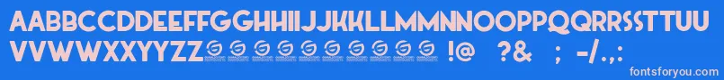 GUARALDO PERSONAL USE Font – Pink Fonts on Blue Background