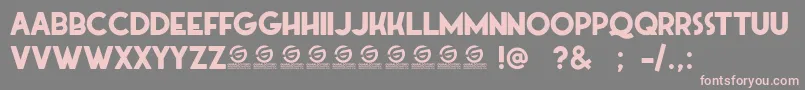 GUARALDO PERSONAL USE Font – Pink Fonts on Gray Background