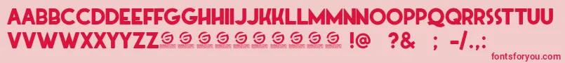 GUARALDO PERSONAL USE Font – Red Fonts on Pink Background