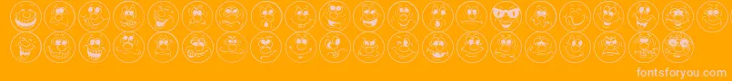 FaceIt Font – Pink Fonts on Orange Background