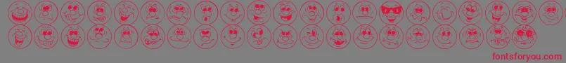 FaceIt Font – Red Fonts on Gray Background