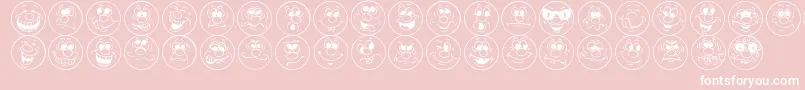 FaceIt Font – White Fonts on Pink Background