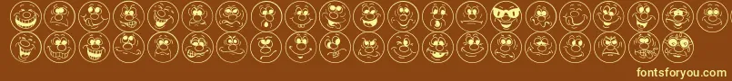 FaceIt Font – Yellow Fonts on Brown Background