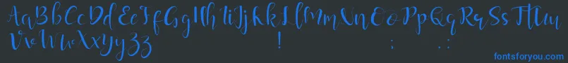 guardelovesフォントについての詳細 フォントguardeloves – 黒い背景に青い文字