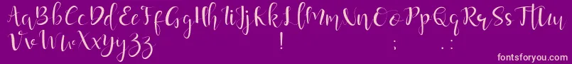 guardeloves Font – Pink Fonts on Purple Background
