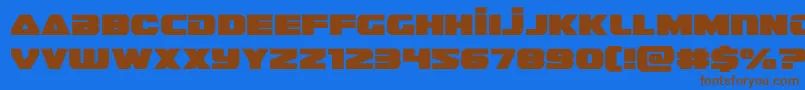 guardian2 Font – Brown Fonts on Blue Background