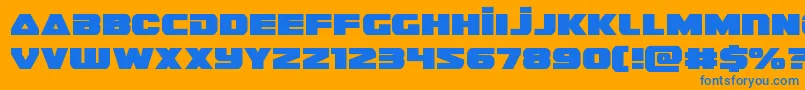 guardian2 Font – Blue Fonts on Orange Background