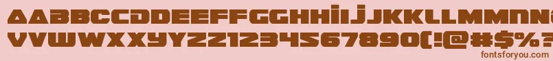 guardian2 Font – Brown Fonts on Pink Background