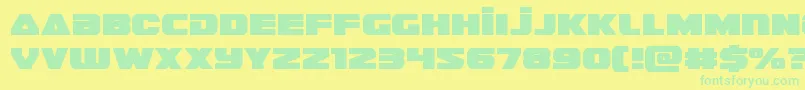 guardian2 Font – Green Fonts on Yellow Background