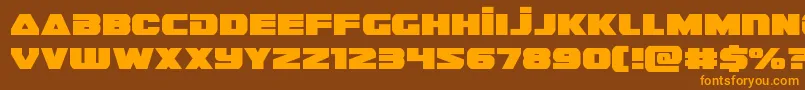 guardian2 Font – Orange Fonts on Brown Background