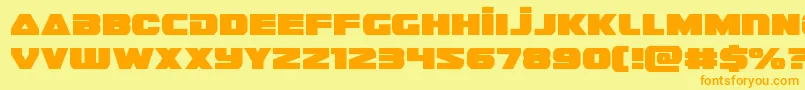 guardian2 Font – Orange Fonts on Yellow Background