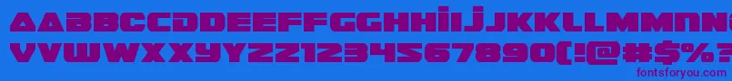 guardian2 Font – Purple Fonts on Blue Background