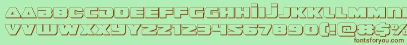 guardian23d Font – Brown Fonts on Green Background